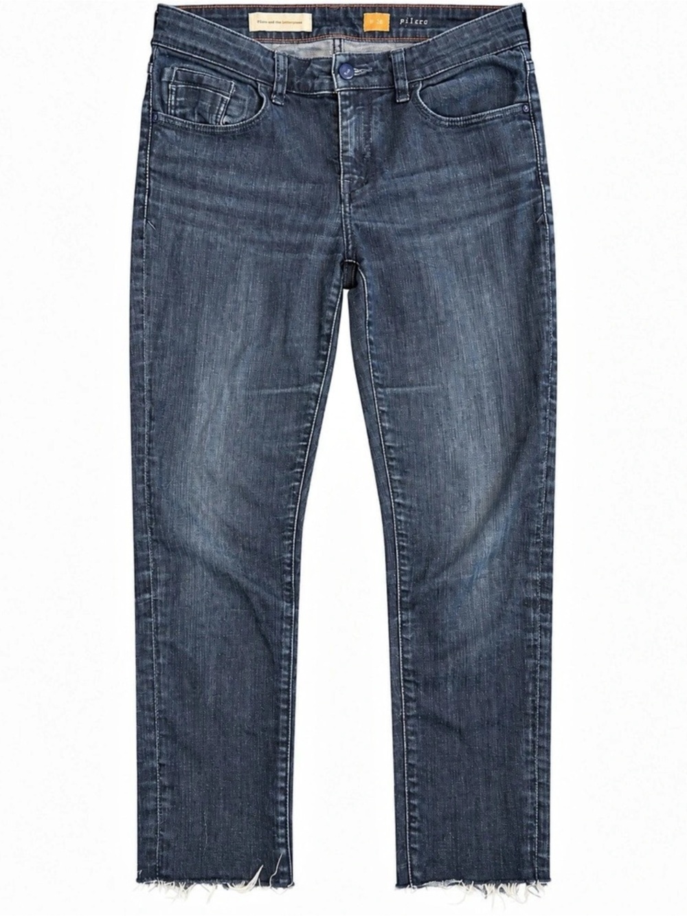 Pilcro and the Letterpress Stet Jeans Size 28 Dark Wash Raw Hem Skinny